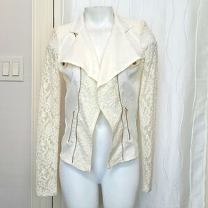 Chocolate USA White Floral Lace Jacket